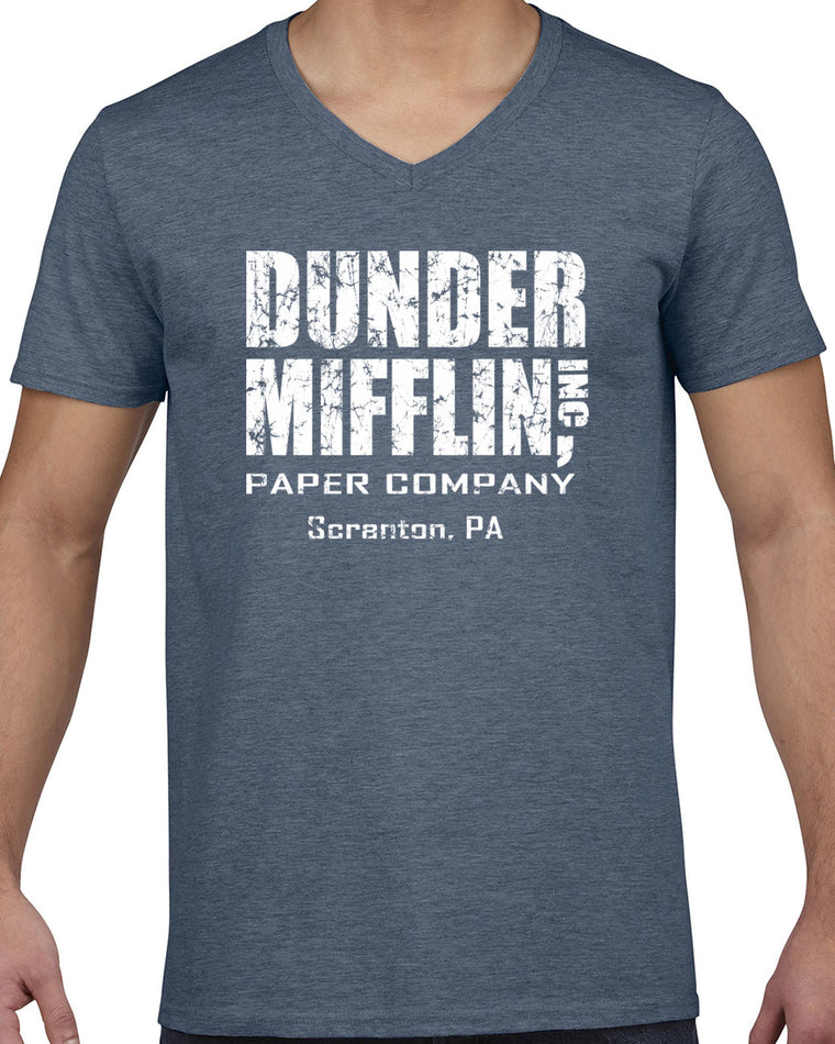 Men's Short Sleeve V-Neck T-Shirt - Dunder Mifflin