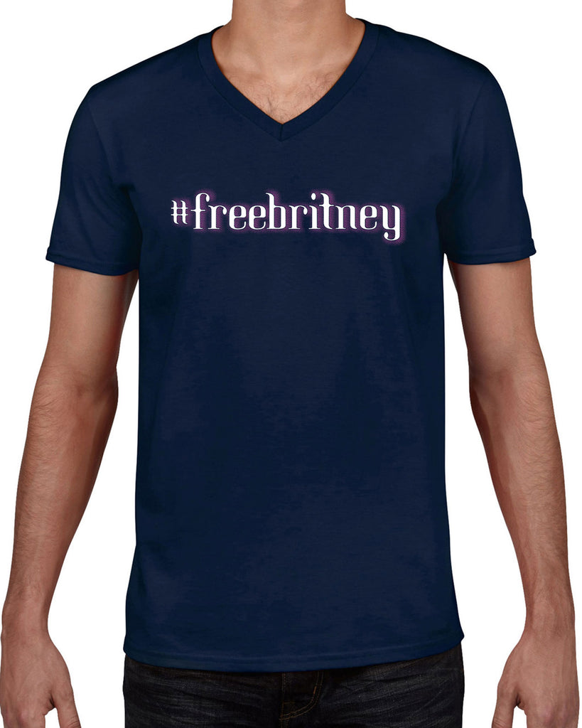 Free Britney Spears Mens V Neck Shirt #FreeBritney 90s Music Pop Dance Party Conservatorship