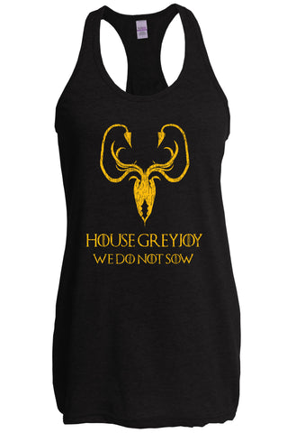House Greyjoy Racerback Tank Top Racer Back kraken we do not sow funny game of thrones reek theon iron islands castle westeros