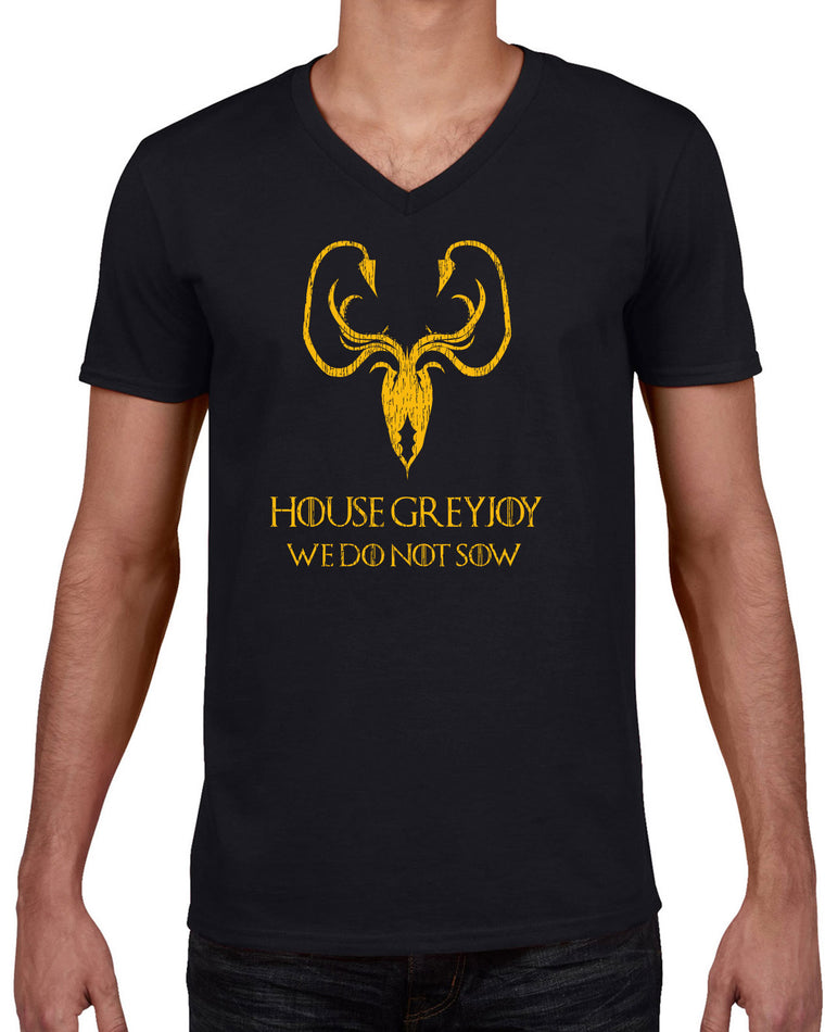 Men's Short Sleeve V-Neck T-Shirt - House Greyjoy