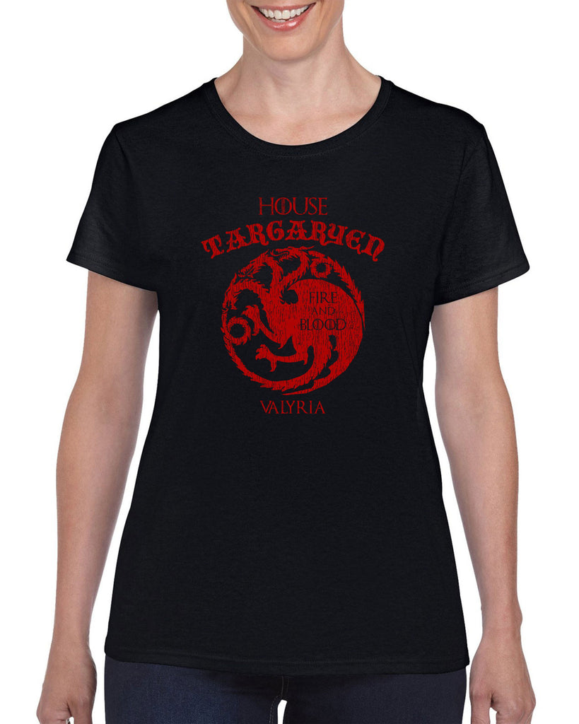 House Targaryen Womens T-shirt fire and blood dragon Game of Thrones bend the knee Khaleesi queen daenerys sigil king fantasy Kings Landing