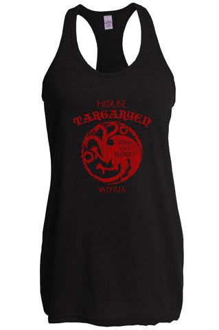 House Targaryen Womens Racerback Tank Top fire and blood dragon Game of Thrones bend the knee Khaleesi queen daenerys sigil king fantasy Kings Landing