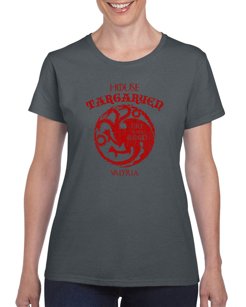 House Targaryen Womens T-shirt fire and blood dragon Game of Thrones bend the knee Khaleesi queen daenerys sigil king fantasy Kings Landing