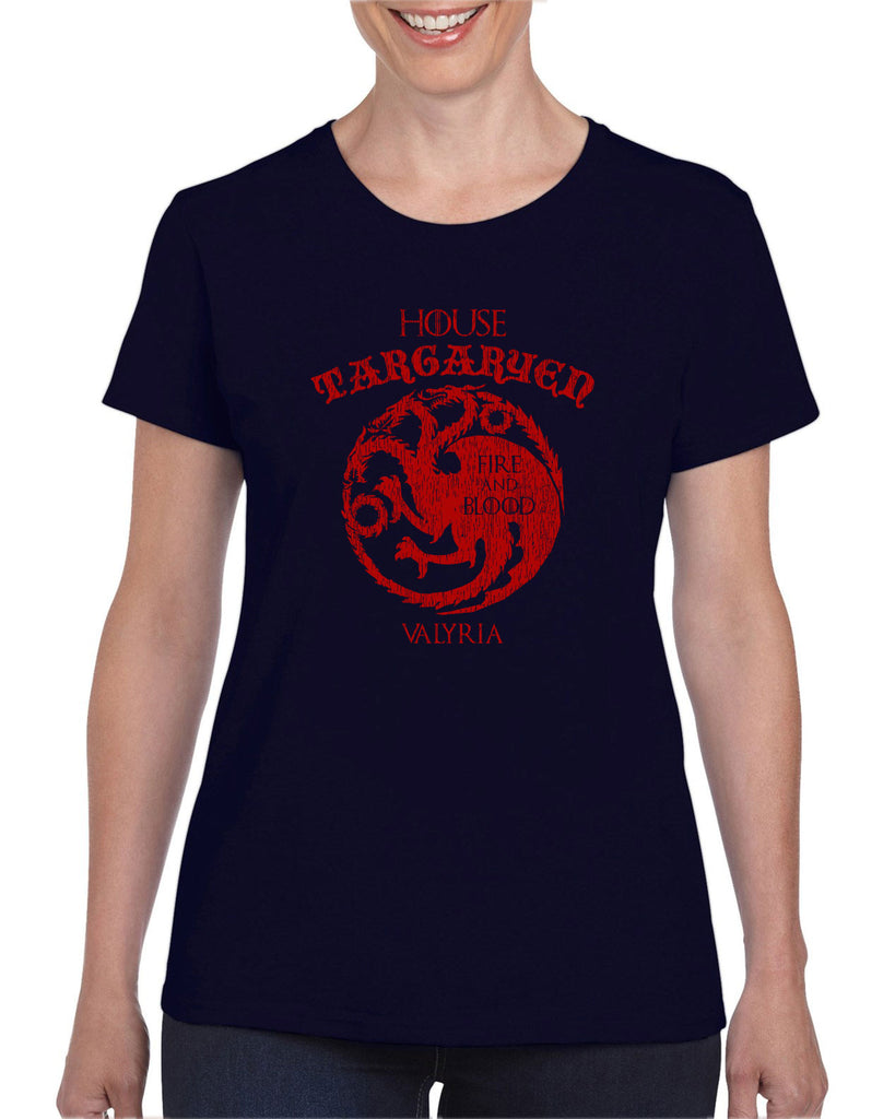 House Targaryen Womens T-shirt fire and blood dragon Game of Thrones bend the knee Khaleesi queen daenerys sigil king fantasy Kings Landing