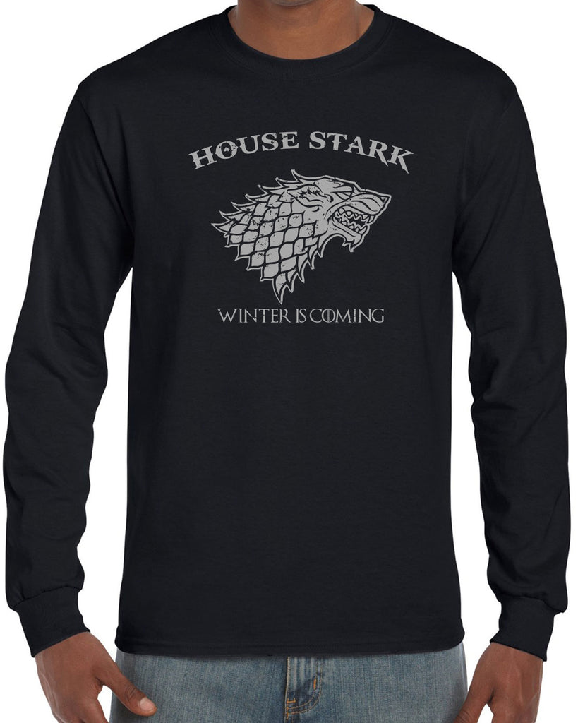 House Stark Long Sleeve Shirt dire wolf winterfell game of thrones jon snow winter is coming the north remembers tv show fantasy westeros Kings Landing