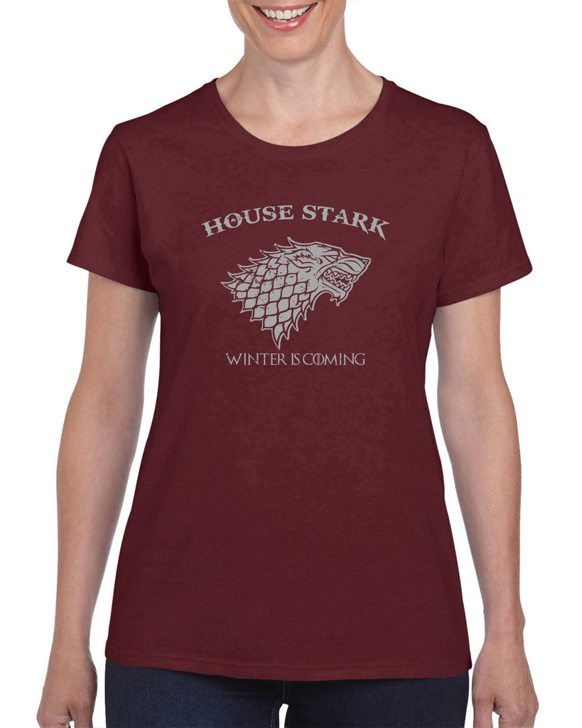House Stark Womens T-shirt dire wolf winterfell game of thrones jon snow winter is coming the north remembers tv show fantasy westeros Kings Landing