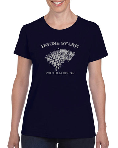 House Stark Womens T-shirt dire wolf winterfell game of thrones jon snow winter is coming the north remembers tv show fantasy westeros Kings Landing