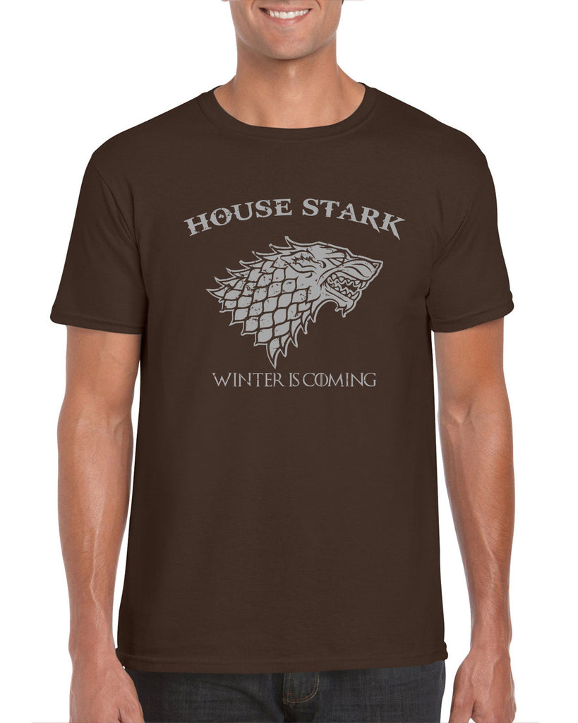 House Stark mens T-shirt dire wolf winterfell game of thrones jon snow winter is coming the north remembers tv show fantasy westeros Kings Landing