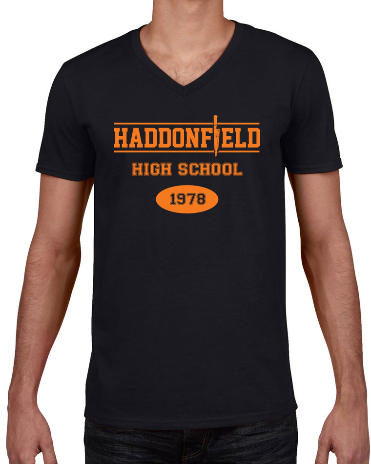 Men's Short Sleeve V-Neck T-Shirt - Haddonfield High School