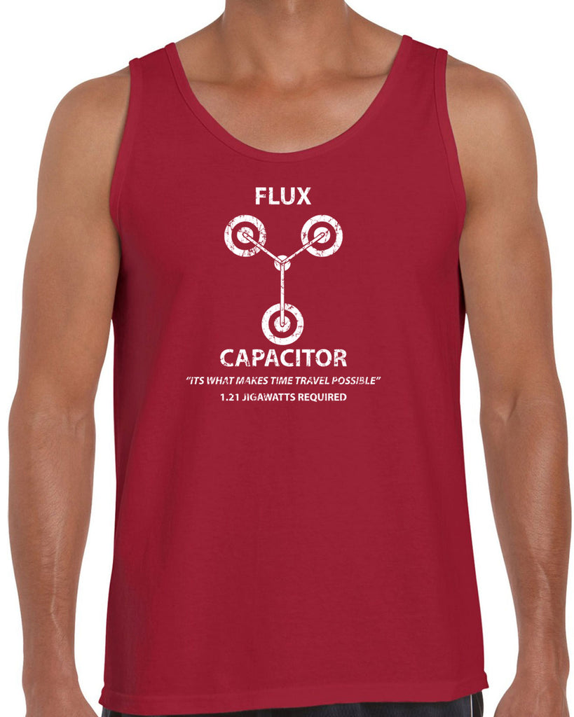 Flux Capacitor Racerback Tank Top time travel back to the future marty mcfly doc brown 80s movie party