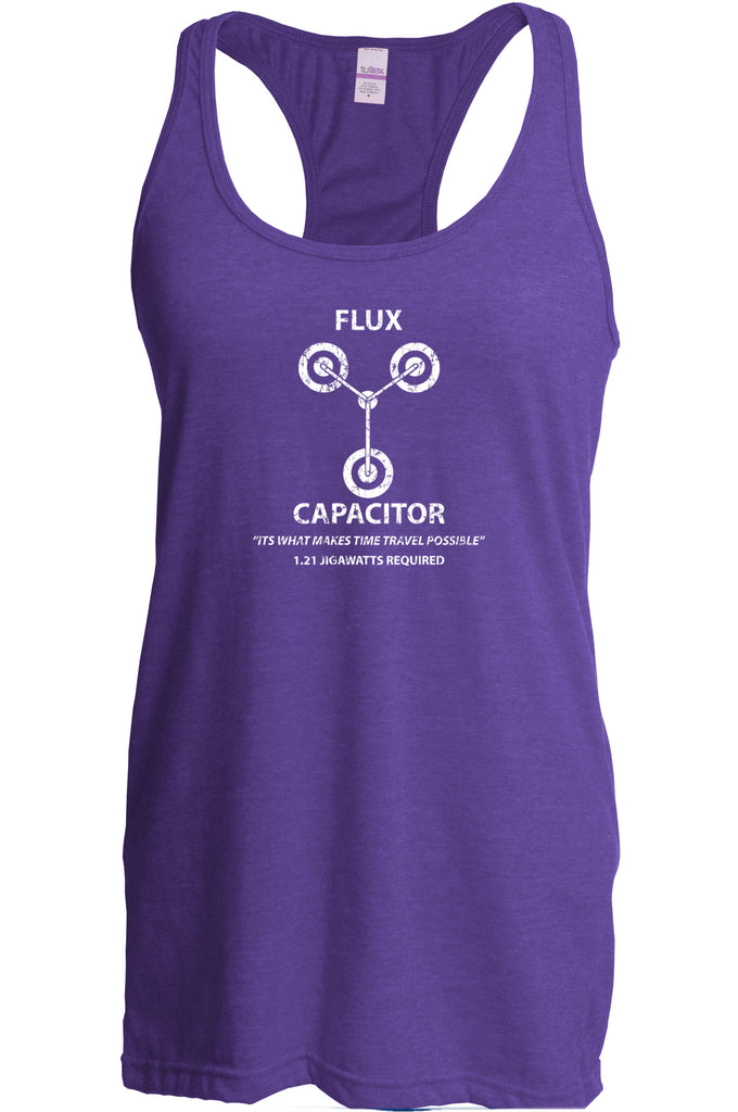 Flux Capacitor Racerback Tank Top Racer back time travel back to the future marty mcfly doc brown 80s movie party